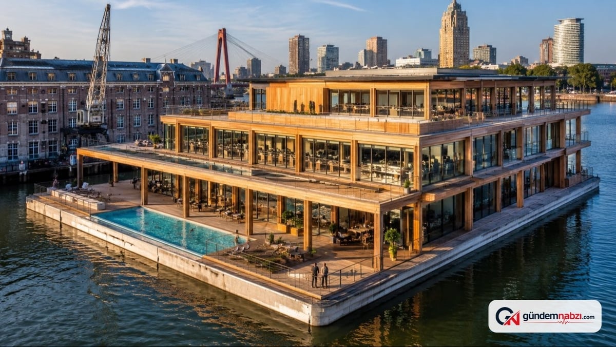 Rotterdam'da dünyanın en büyük yüzen ofisi kapılarını açtı