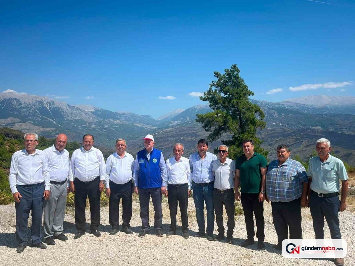 Muğla'da yangın bölgesini gezen Şemsi Bayraktar hasarı inceledi