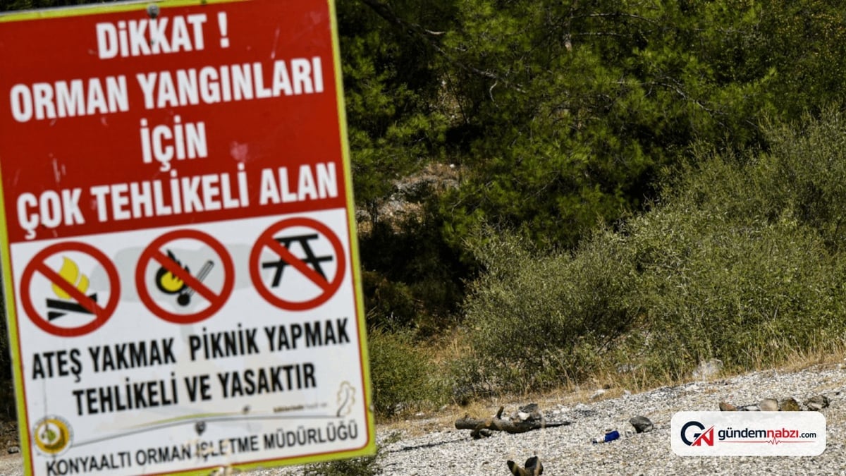Antalya'da yasaklara rağmen ormanlık alanda ateş yakıldı