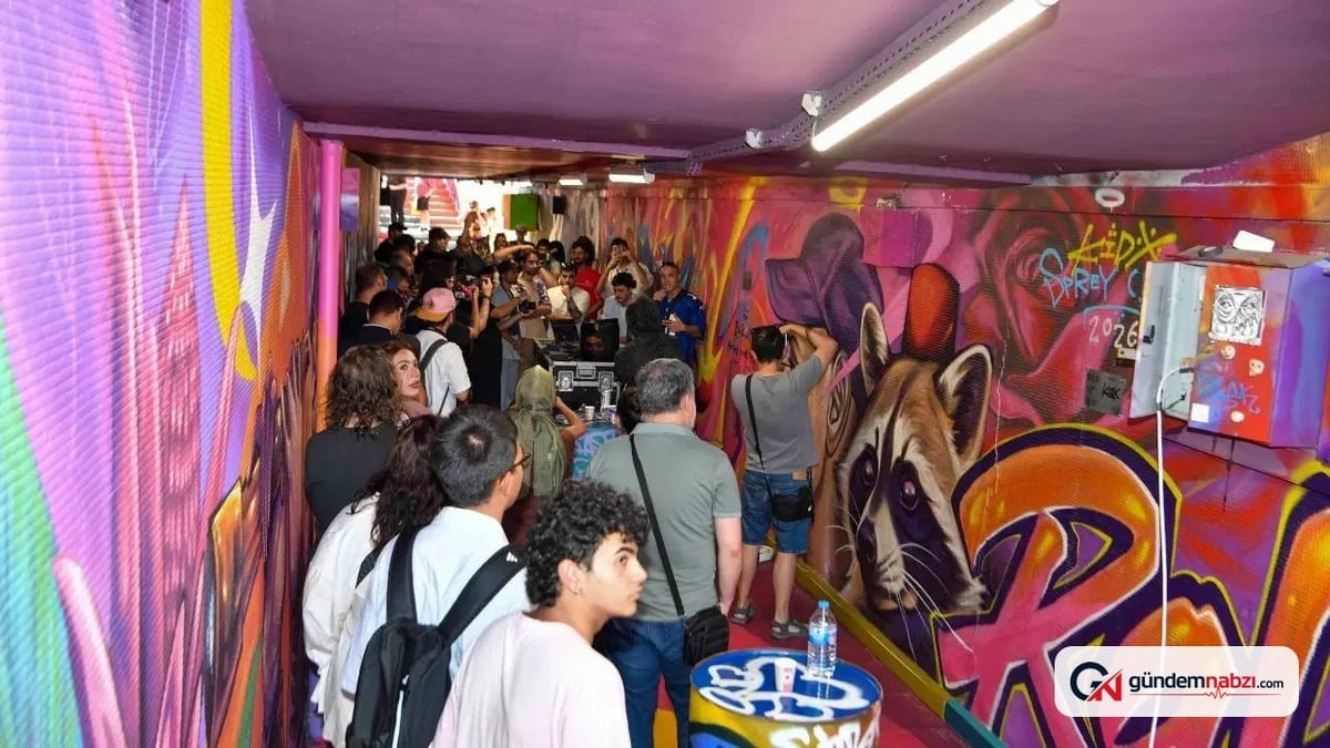 Ankara'da Farabi Alt Geçidi grafiti sanatıyla yenilendi