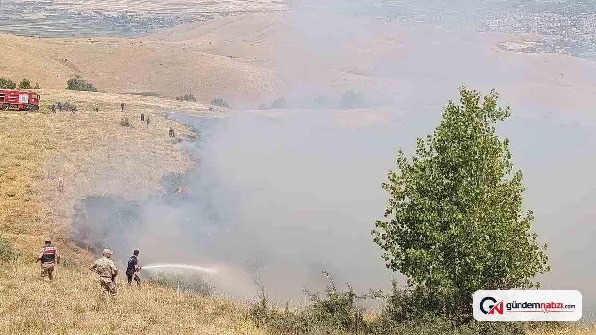 Muş'ta örtü yangını hızlı müdahale ile söndürüldü