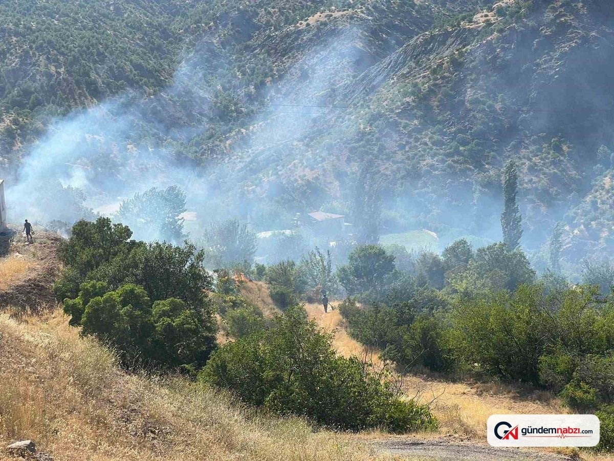 Adıyaman'da örtü yangını paniğe neden oldu