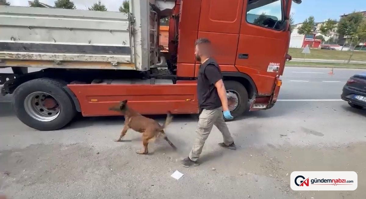 Samsun'da durdurulan tırda 7 kilo metamfetamin ele geçirildi