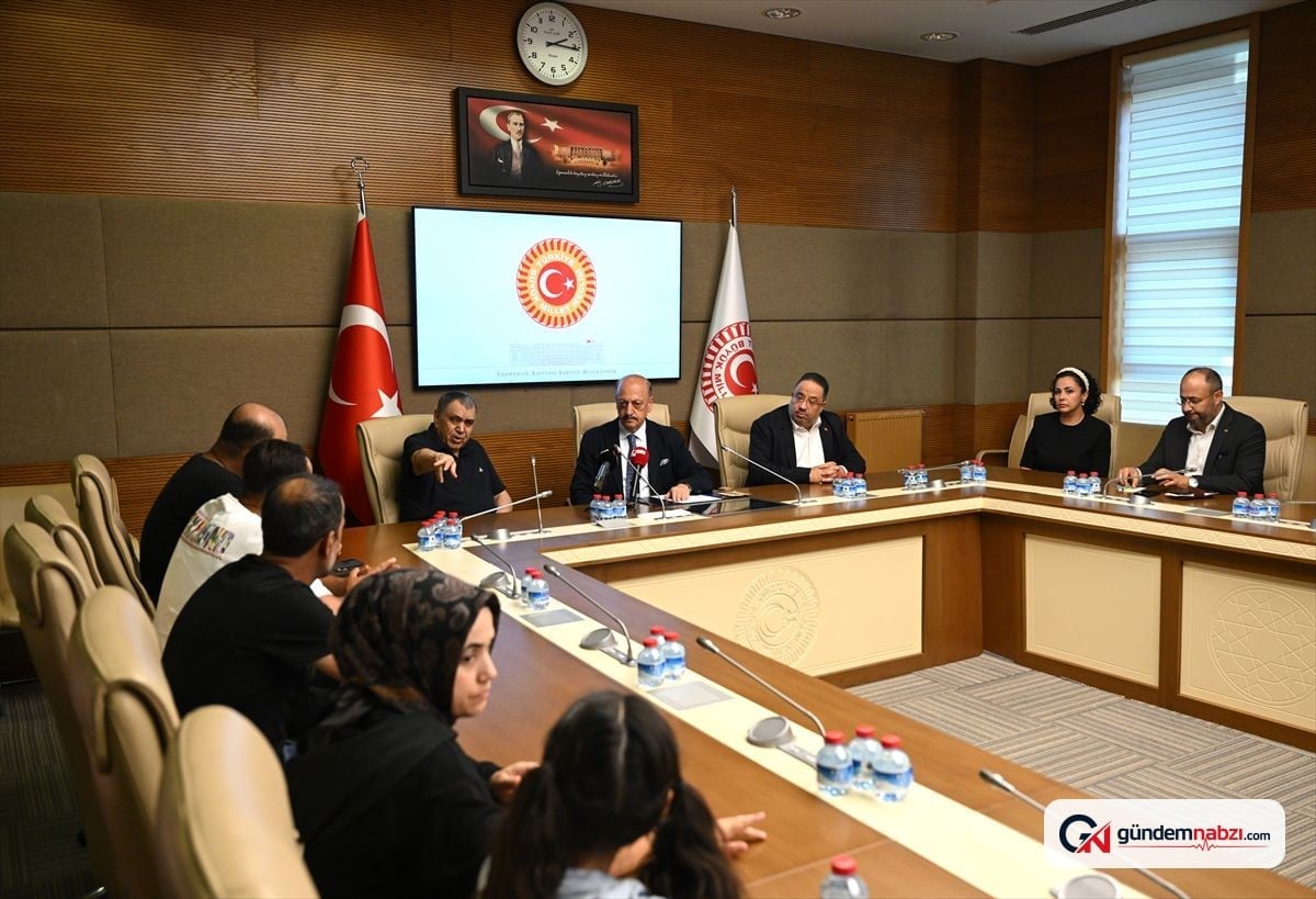 TBMM Komisyonu Başkanı Vedat Bilgin, madencileri kabul etti
