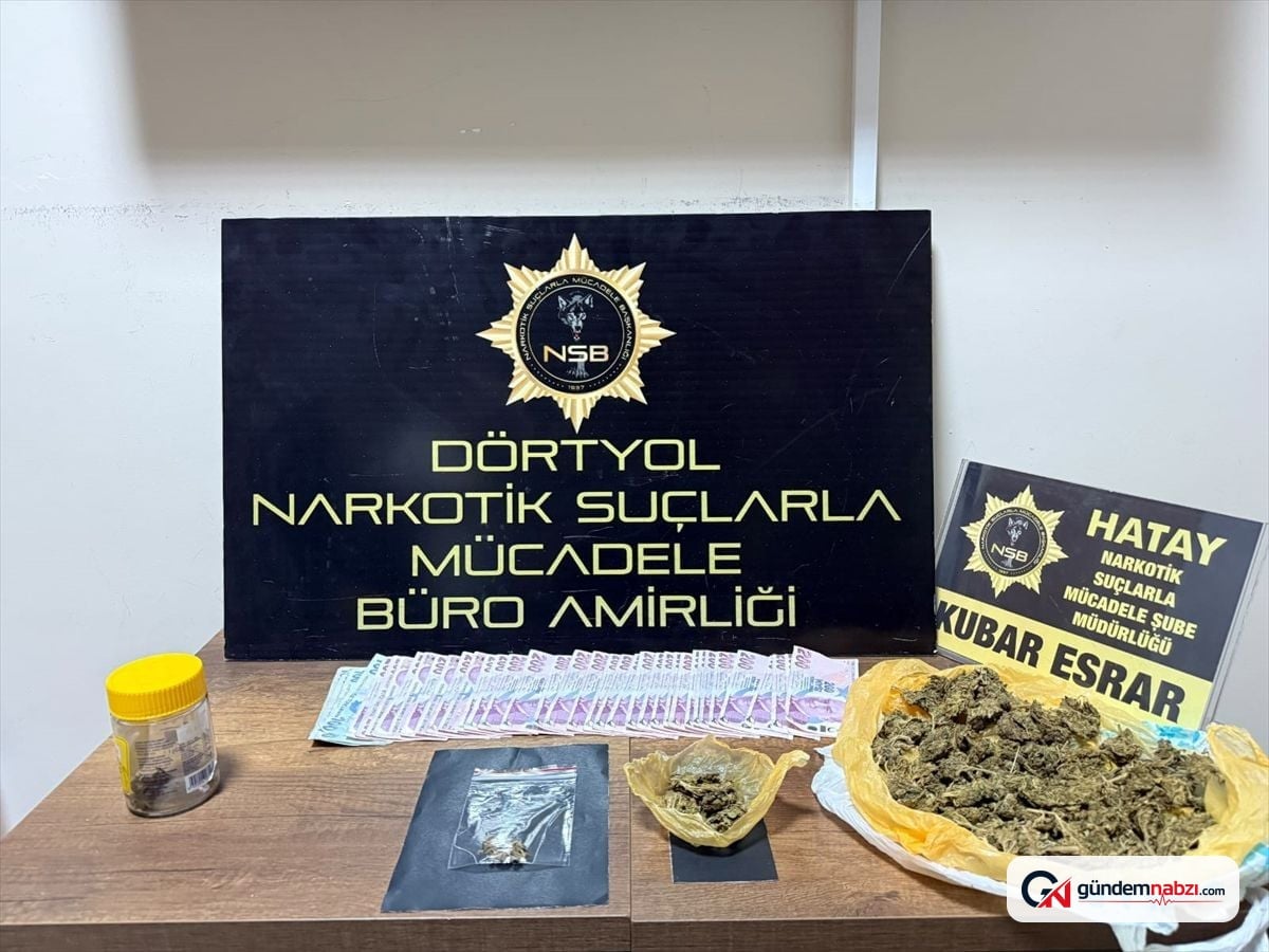 Hatay'ın Dörtyol ilçesinde uyuşturucu operasyonu: 2 gözaltı