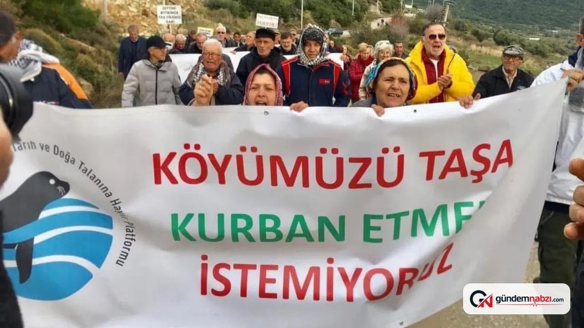 Foça'da taş ocaklarının ruhsatlarının yenilenmemesi talep edildi