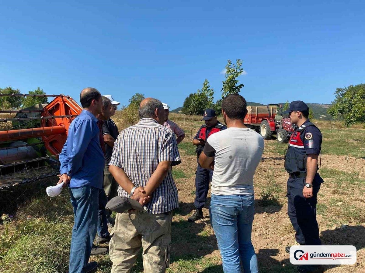 Bilecik'te biçerdöver operatörlerine yangın uyarısı