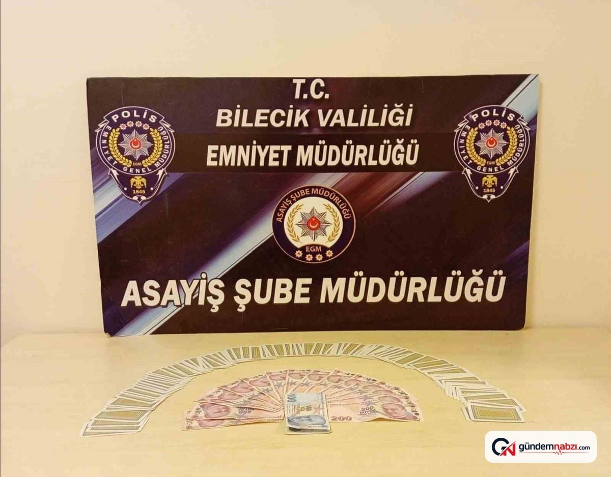 Bilecik'te kumar denetiminde 7 kişiye ceza kesildi