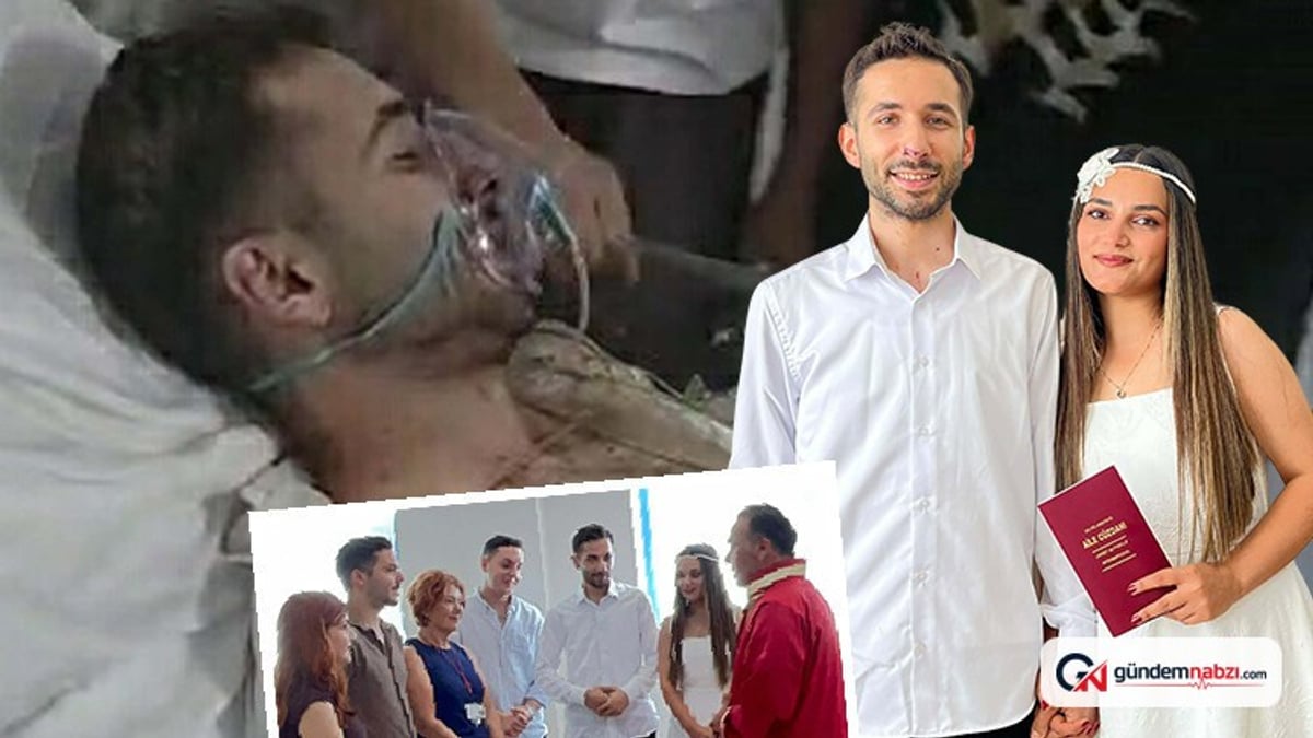 Hastanede evlendi, doktoru nikah şahidi oldu