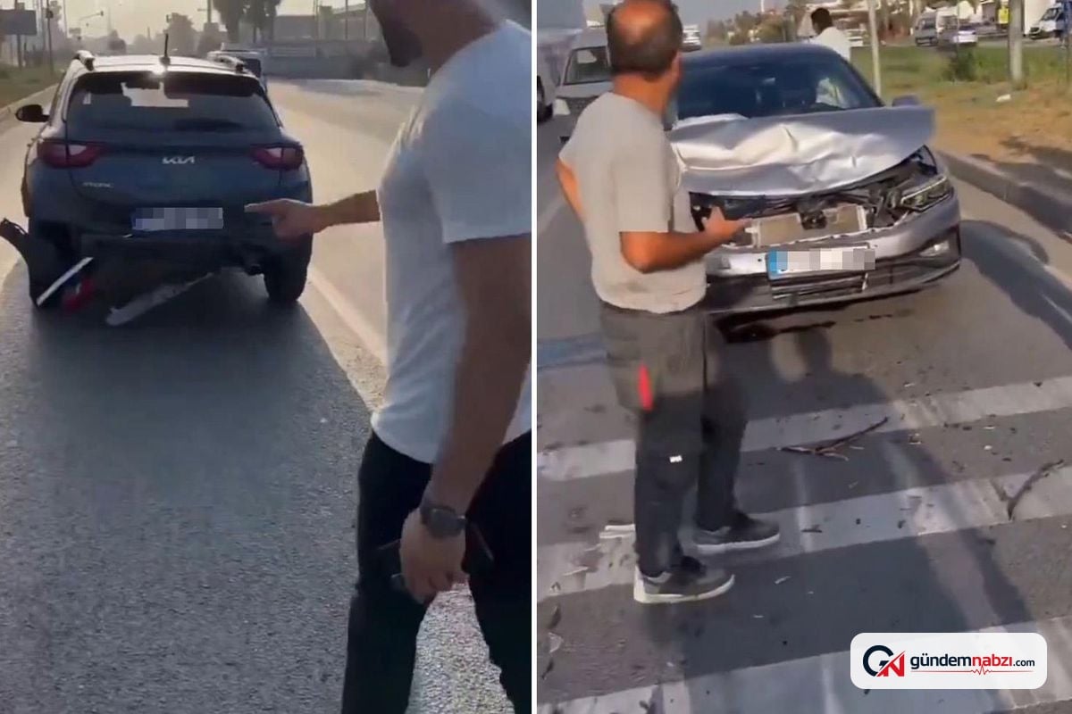 900 bin liralık araca 2.7 milyonluk otomobil çarptı