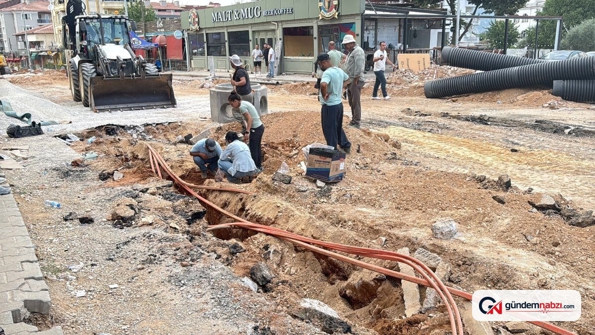 Muğla'da altyapı çalışmaları sırasında mezar kalıntıları bulundu