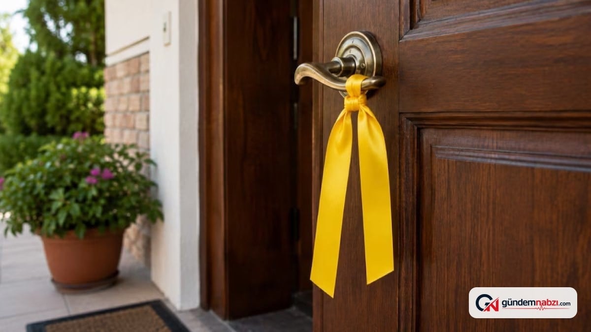 Feng Shui akımıyla kapı kollarına sarı kurdele bağlanıyor