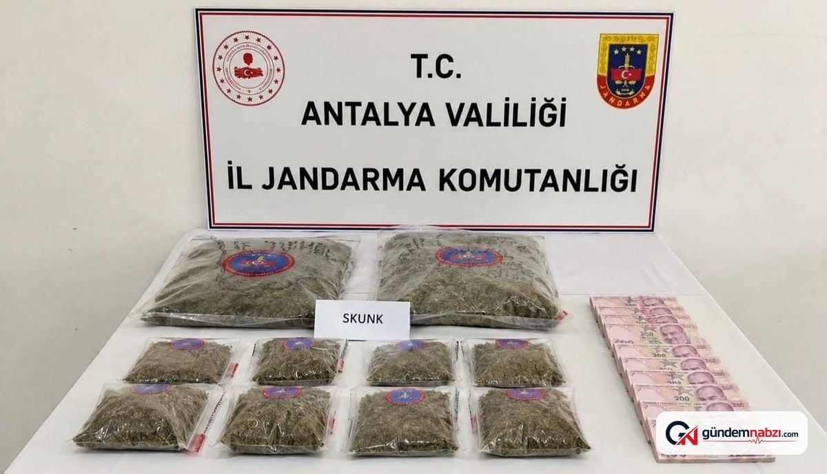 Antalya'da uyuşturucu operasyonu: 5 kilo 650 gram skunk ele geçirildi