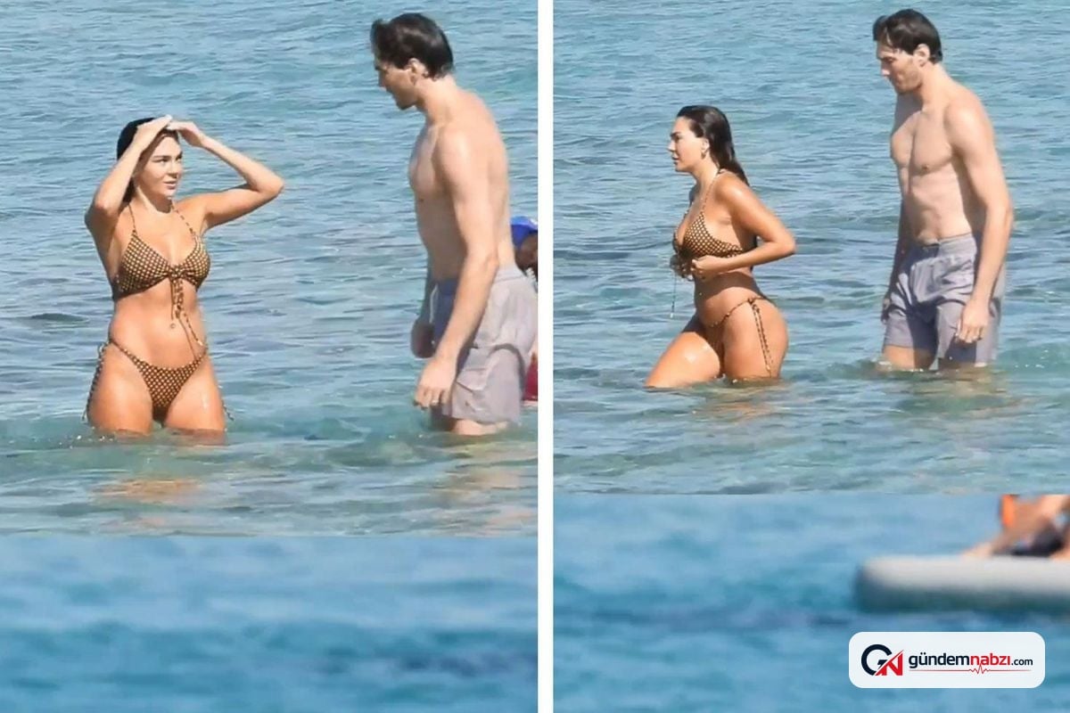 Ünlü çift Ebru Şahin ve Cedi Osman İzmir Çeşme'de tatil yaptı