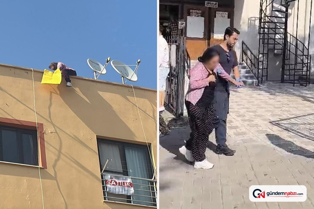 Emlakçı dolandırıcılığı iddiasıyla çatıdan atlama girişimi