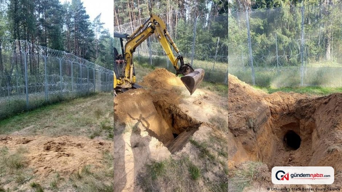 Litvanya'da bulunan göçmen tünelleri Minsk'i işaret ediyor