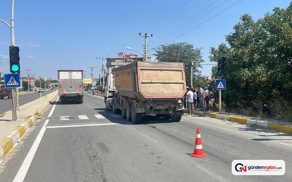 Edirne Keşan'da hafriyat kamyonunun çarptığı yaşlı adam hayatını kaybetti
