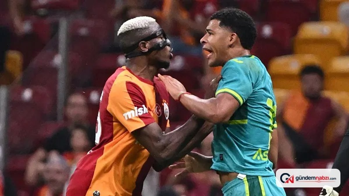 Galatasaray-Villarreal maçında Osimhen gerginlik yaşadı