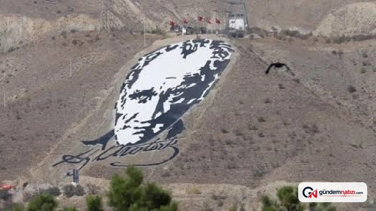 Erzincan'daki dev Atatürk portresi restorasyonu yeniden mimarına verildi