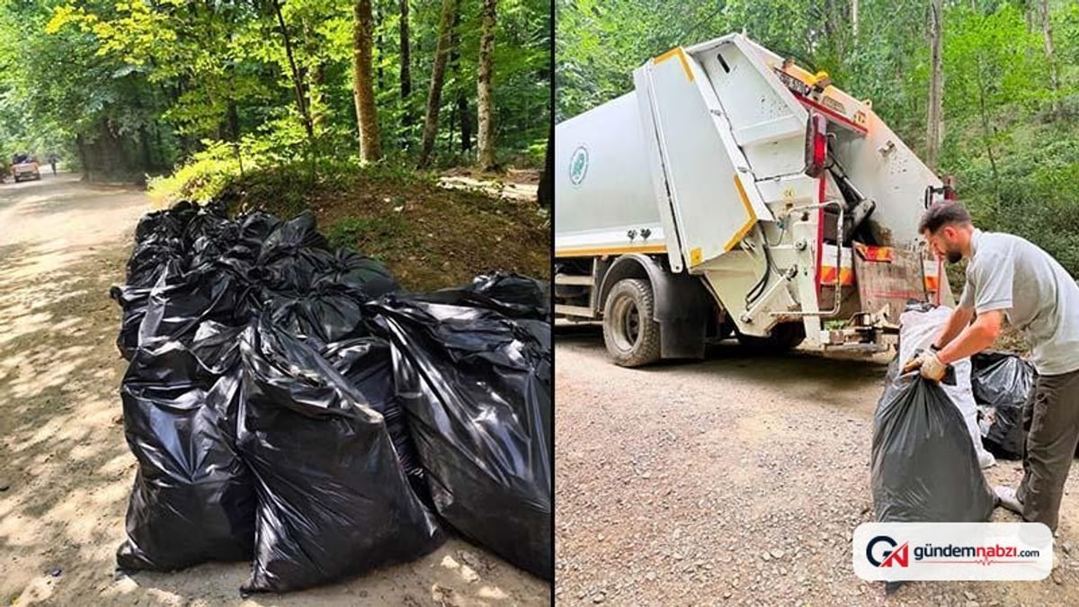Belgrad Ormanı'nda çevre temizliği yapıldı