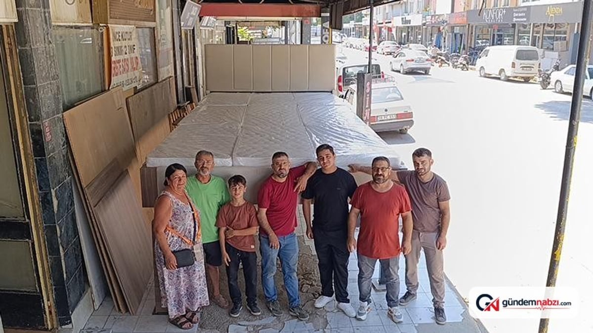 İnegöllü usta, Almanya'daki fuar için dev yatak üretti