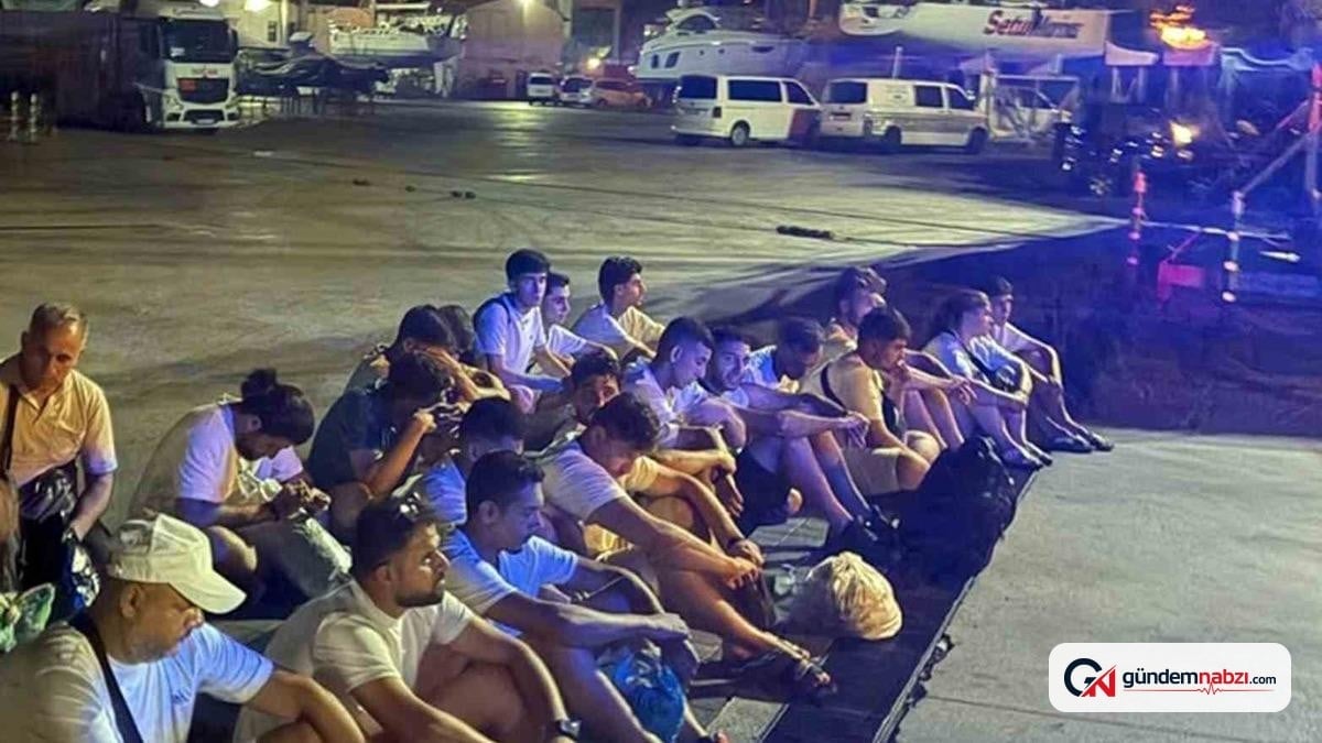 Muğla'da tekneyle kaçmaya çalışan 25 göçmen yakalandı