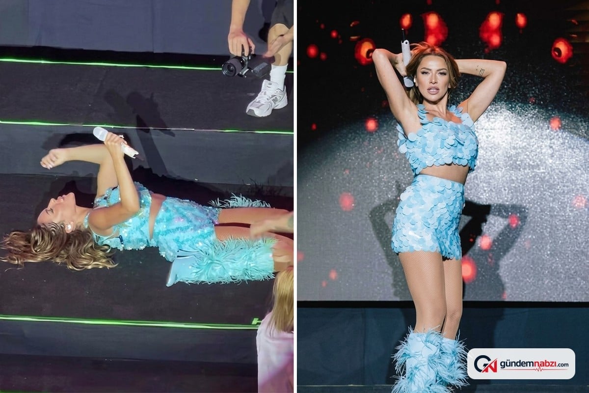 Hadise, Altınoluk konserinde yerde dans etti