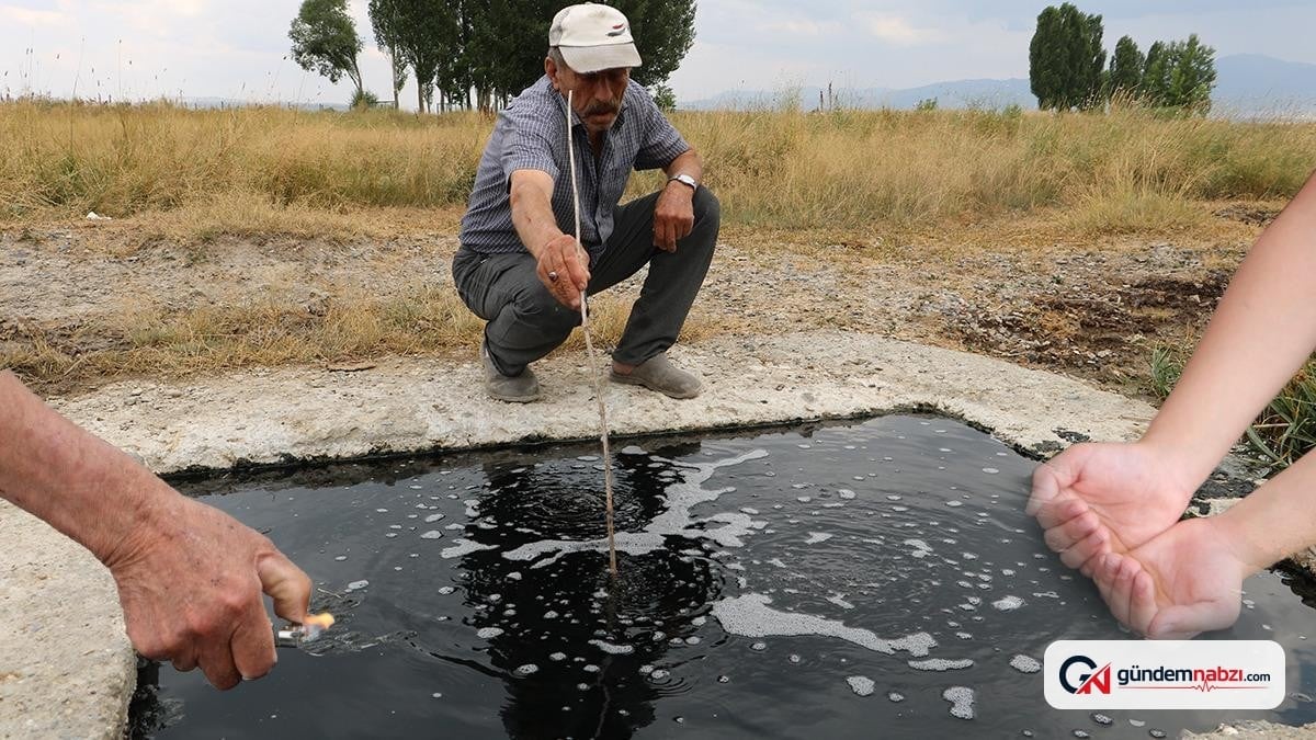 Erzurum'da kaynayan su sağlık buluyor, ateşte mavi alev saçıyor