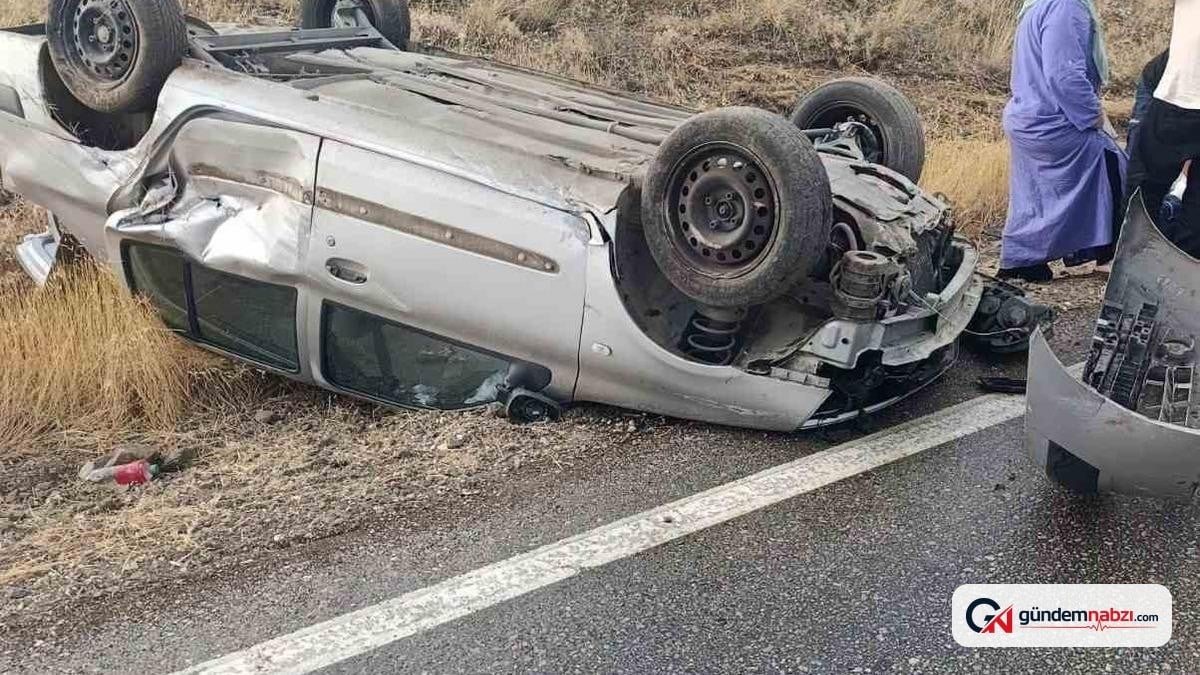 Burdur'da otomobil takla attı: 4 kişi yaralandı