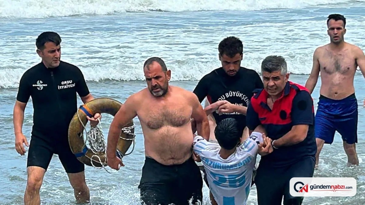 Ordu'da denize giren 2 kardeş boğulma tehlikesi geçirdi