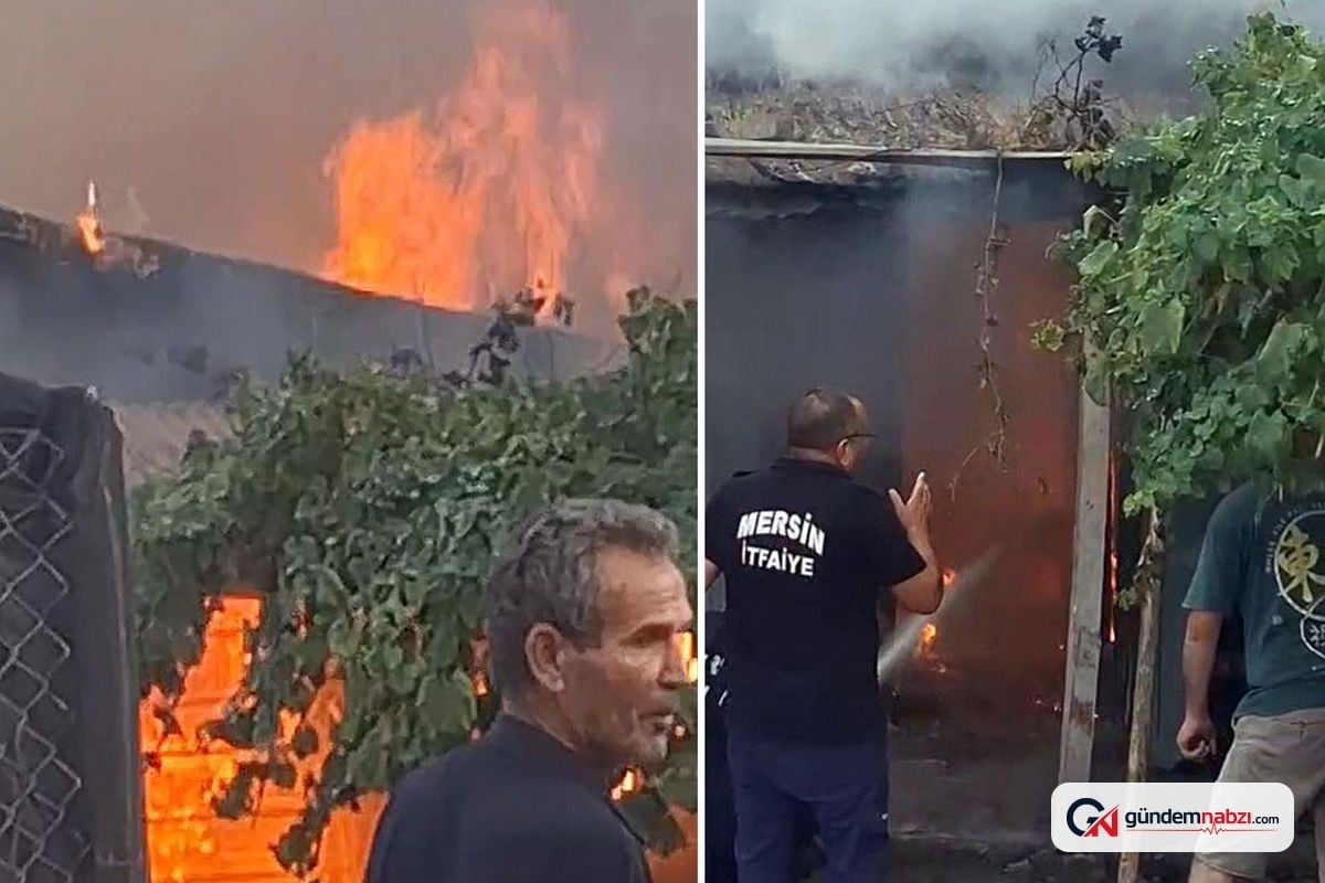 Mersin'de aile tartışması sonrası ev yangını: Şüpheli gözaltında