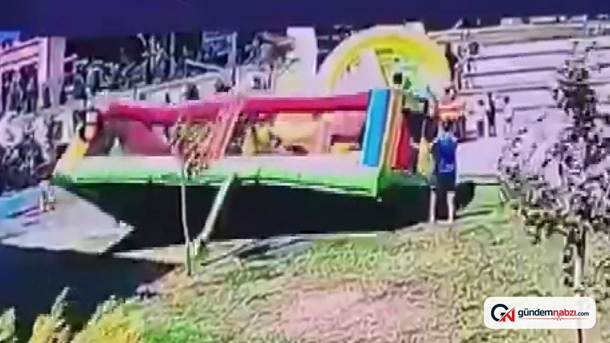 İstanbul'da şiddetli rüzgar şişme parkı devirdi: 3 çocuk yaralandı