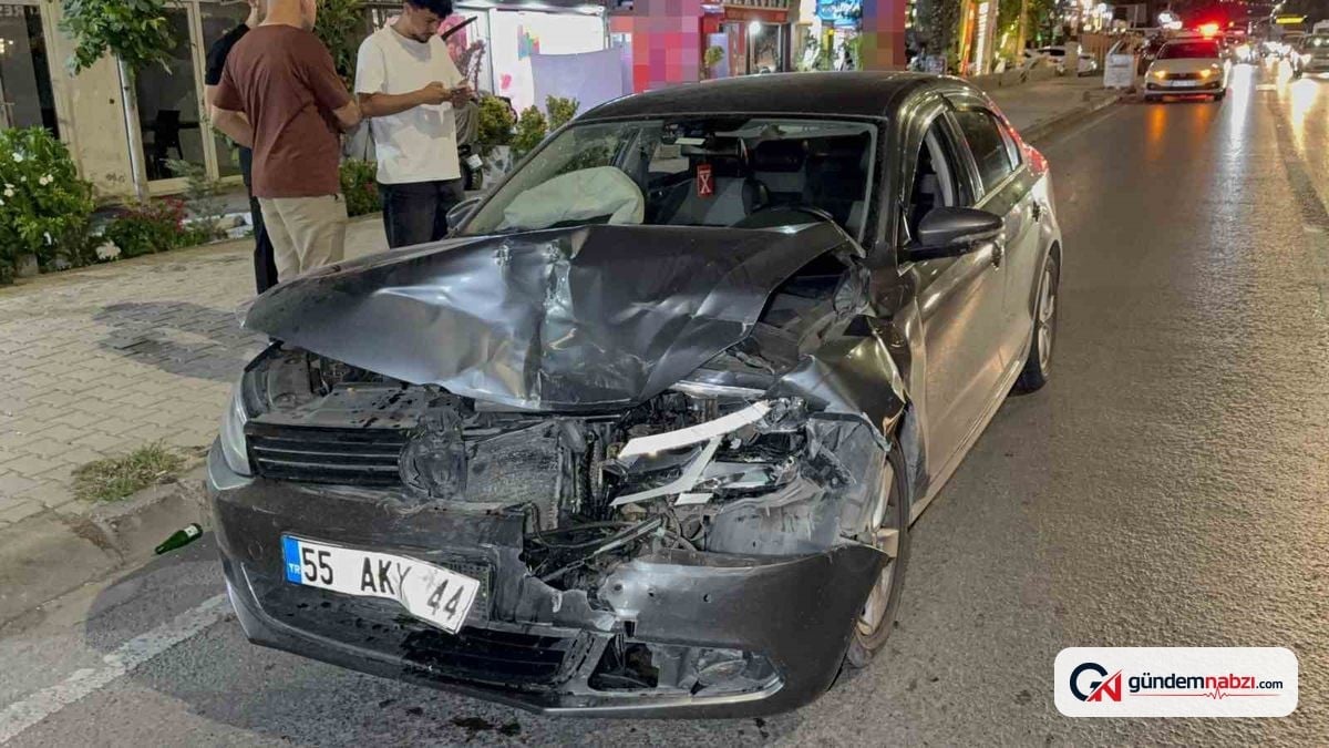 Samsun Atakum'da trafik kazasında 1 kişi yaralandı