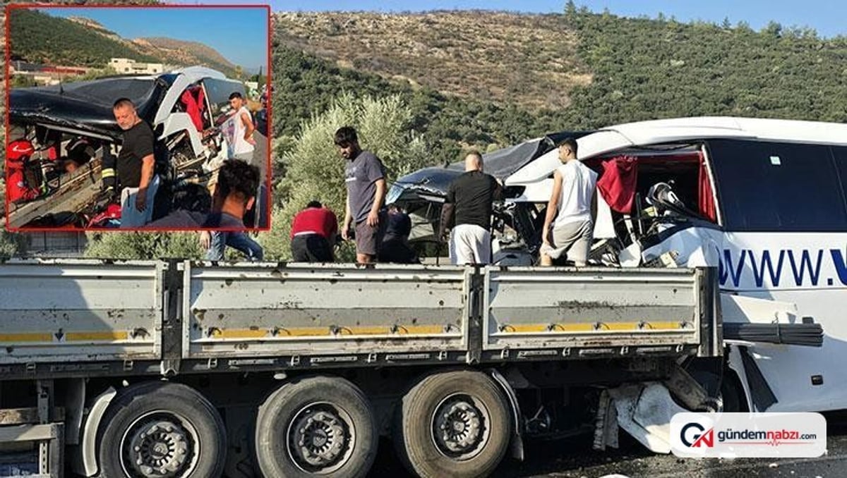 Muğla'da tur otobüsü tıra çarptı: 2 ölü, 17 yaralı