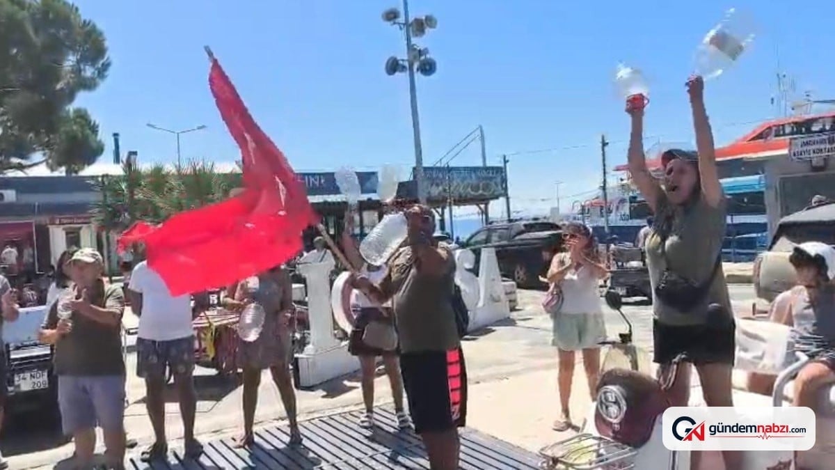 Avşa Adası'nda su sıkıntısı protesto edildi