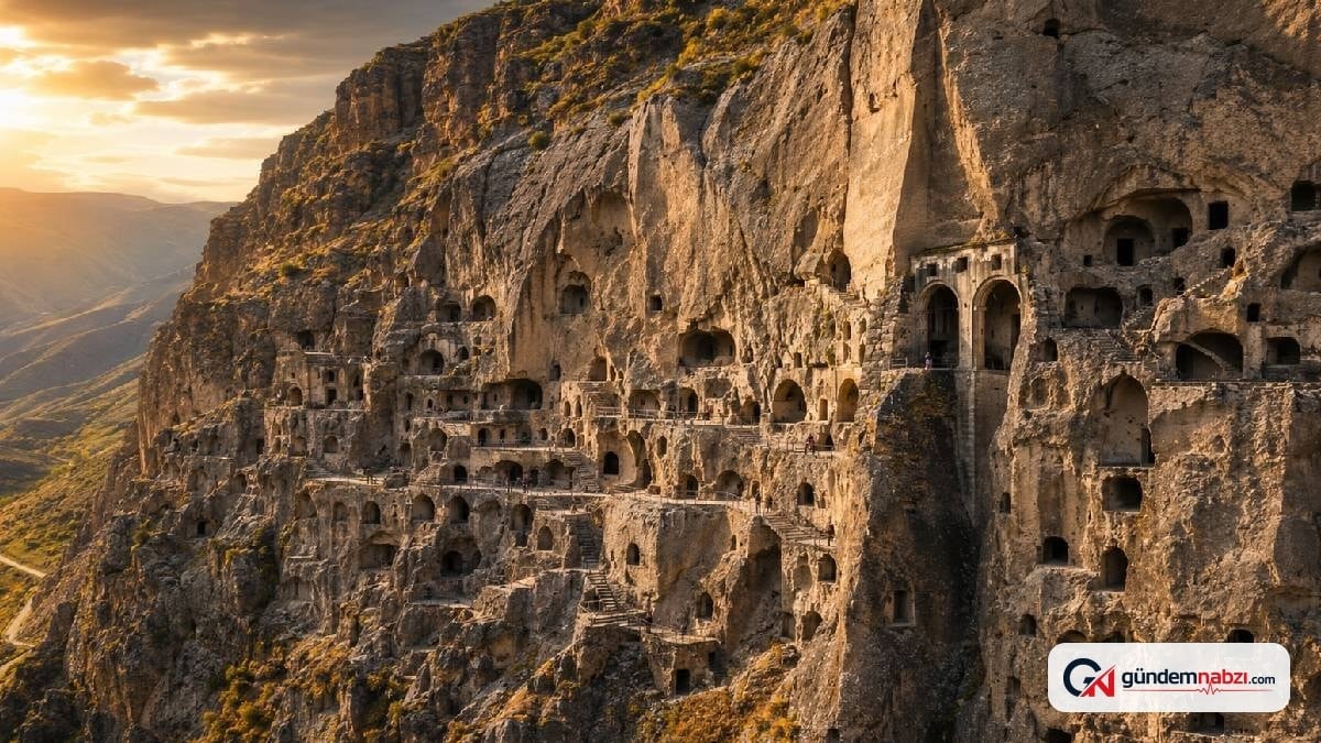 Dağın içine oyulan 900 metrelik Vardzia kenti gün yüzüne çıktı