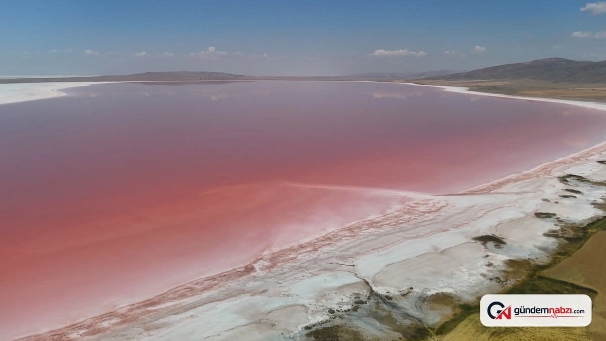 Tuz Gölü pembe renge büründü, ziyaretçiler şaşırdı