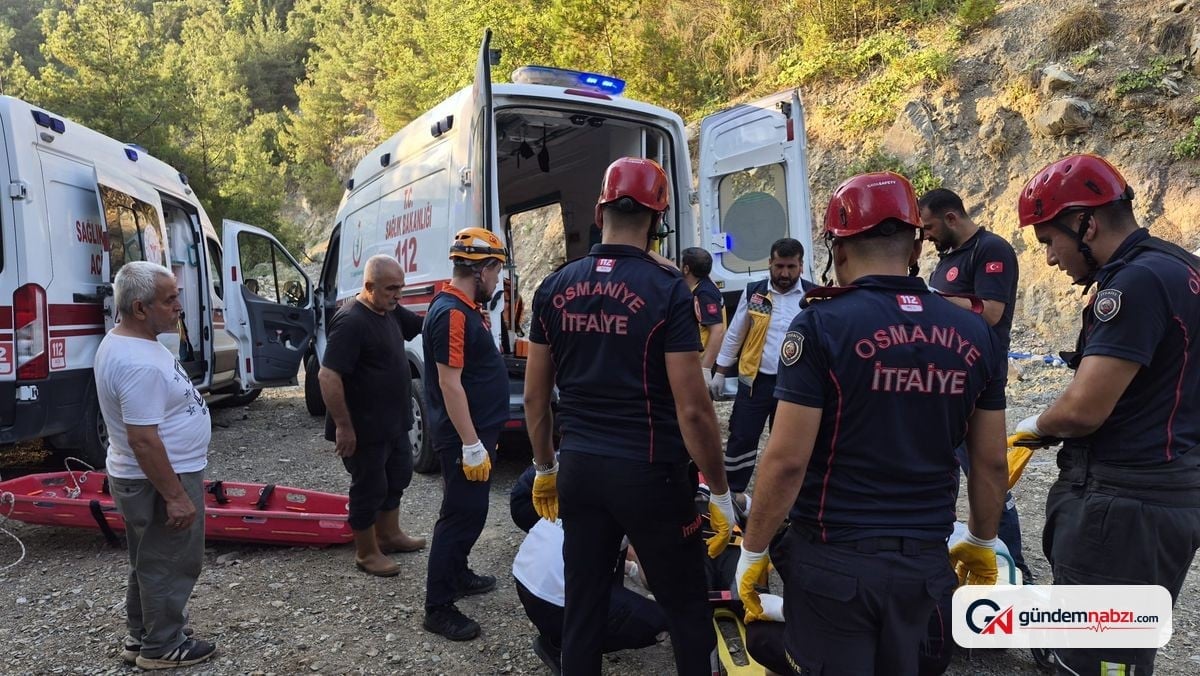 Osmaniye'de otomobil dereye yuvarlandı: 1 ölü, 1 yaralı