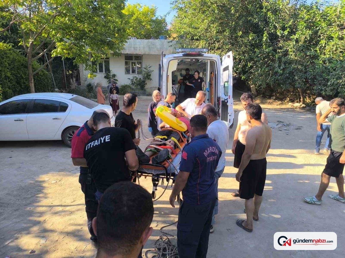 Mardin'de kayalıktan düşen kişi kurtarıldı
