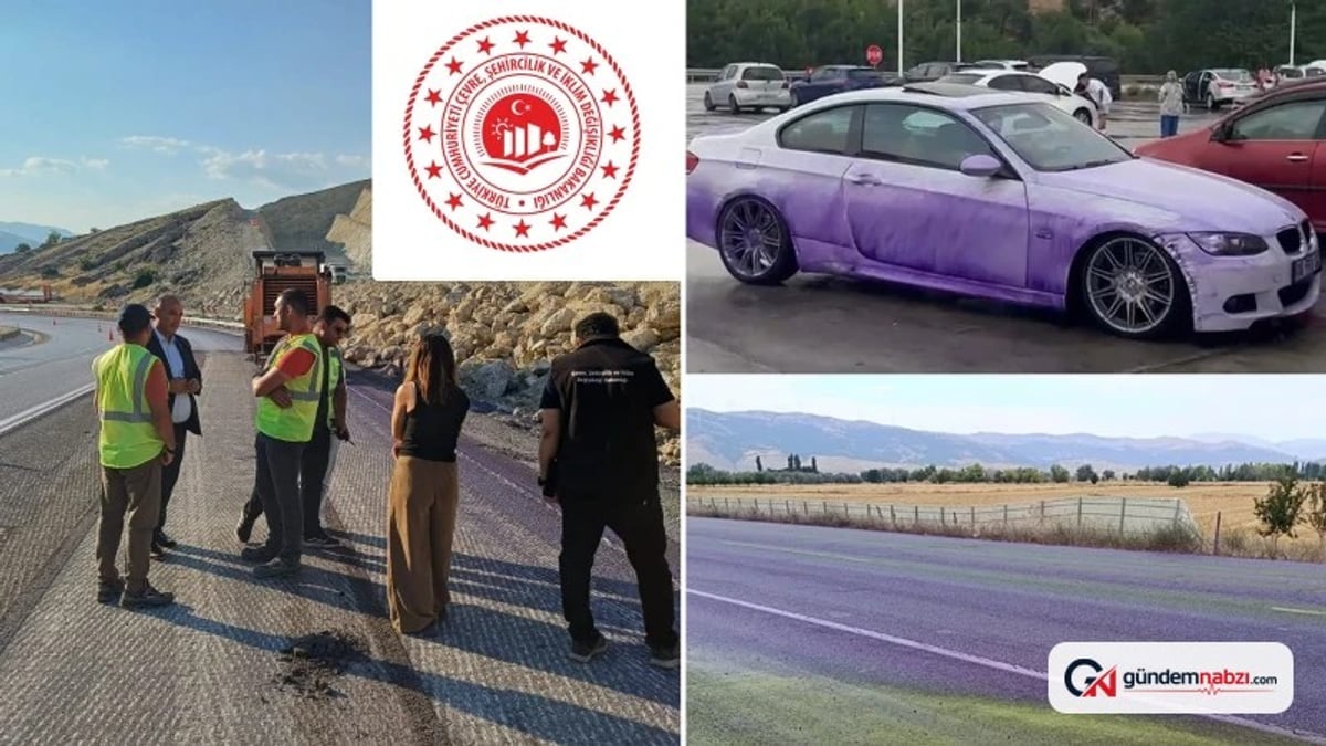 Afyonkarahisar'da yola dökülen boyaya 21 milyon lira ceza