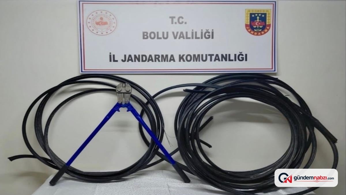 Bolu'da kablo hırsızlığı şüphelisi yakalandı
