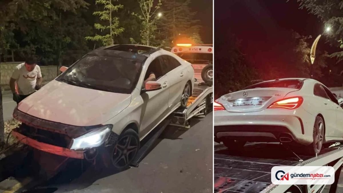 Niğde'de otomobil ağaçlara çarptı: İki kişi yaralandı