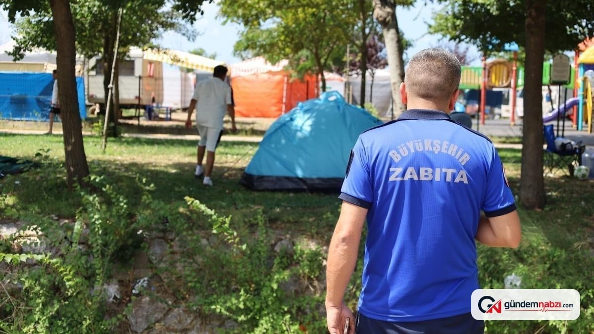 Kocaeli sahillerinde çadır ve ateş yakma denetimi