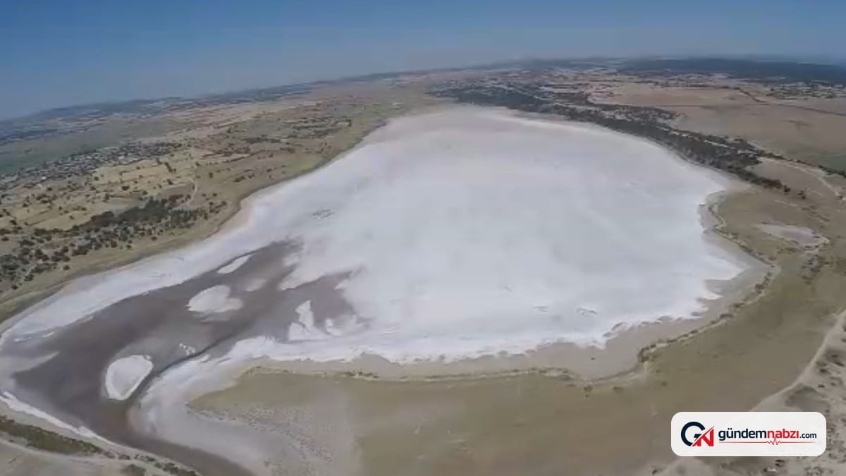 Edirne'deki Taşaltı Gölü aşırı sıcaklar nedeniyle kurudu