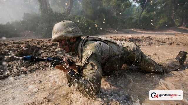 İzmir'de askeri öğrencilerden gerçeğini aratmayan savaş provası