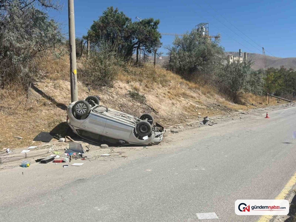 Niğde'de kontrolden çıkan otomobil takla attı: 1 yaralı