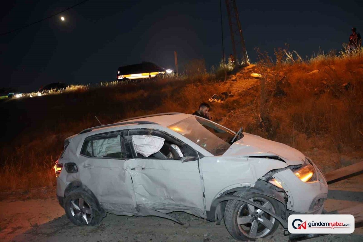 Nevşehir'de lastik patladı, otomobil takla attı: 2 yaralı
