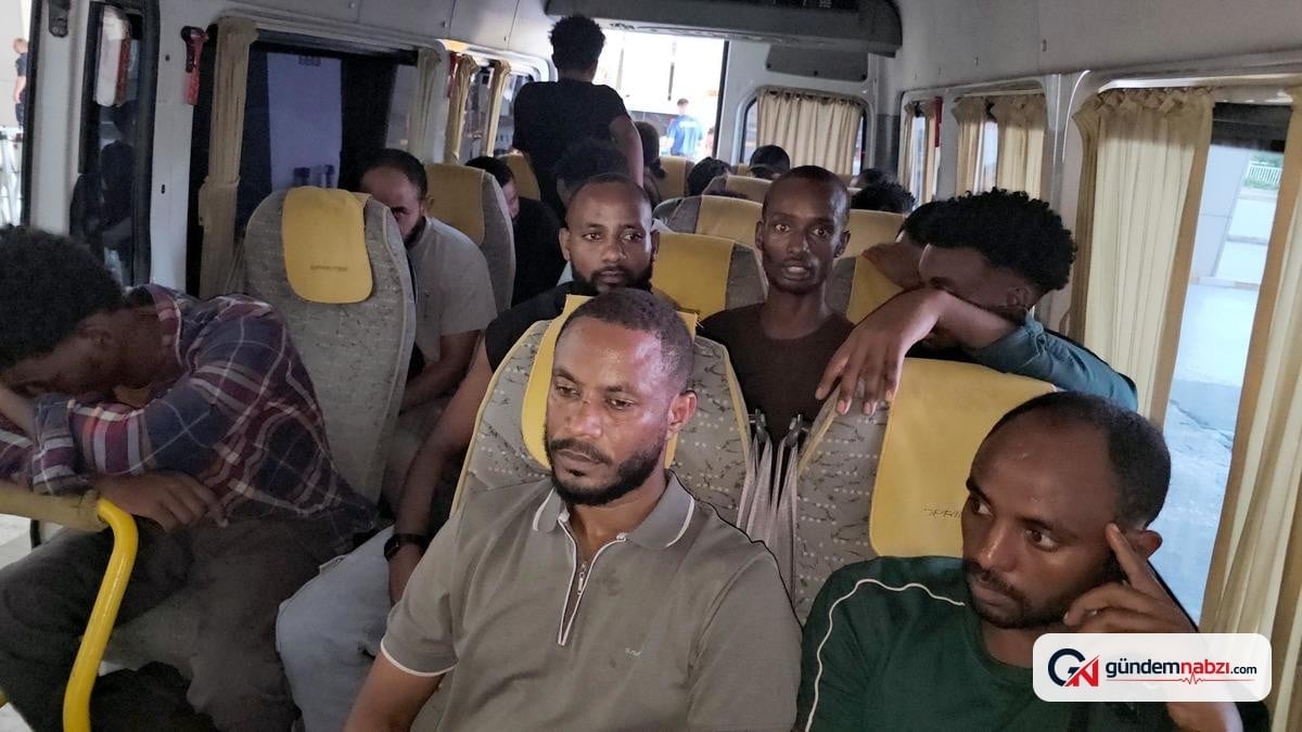 Edirne'de Minibüste 19 Etiyopyalı göçmen yakalandı