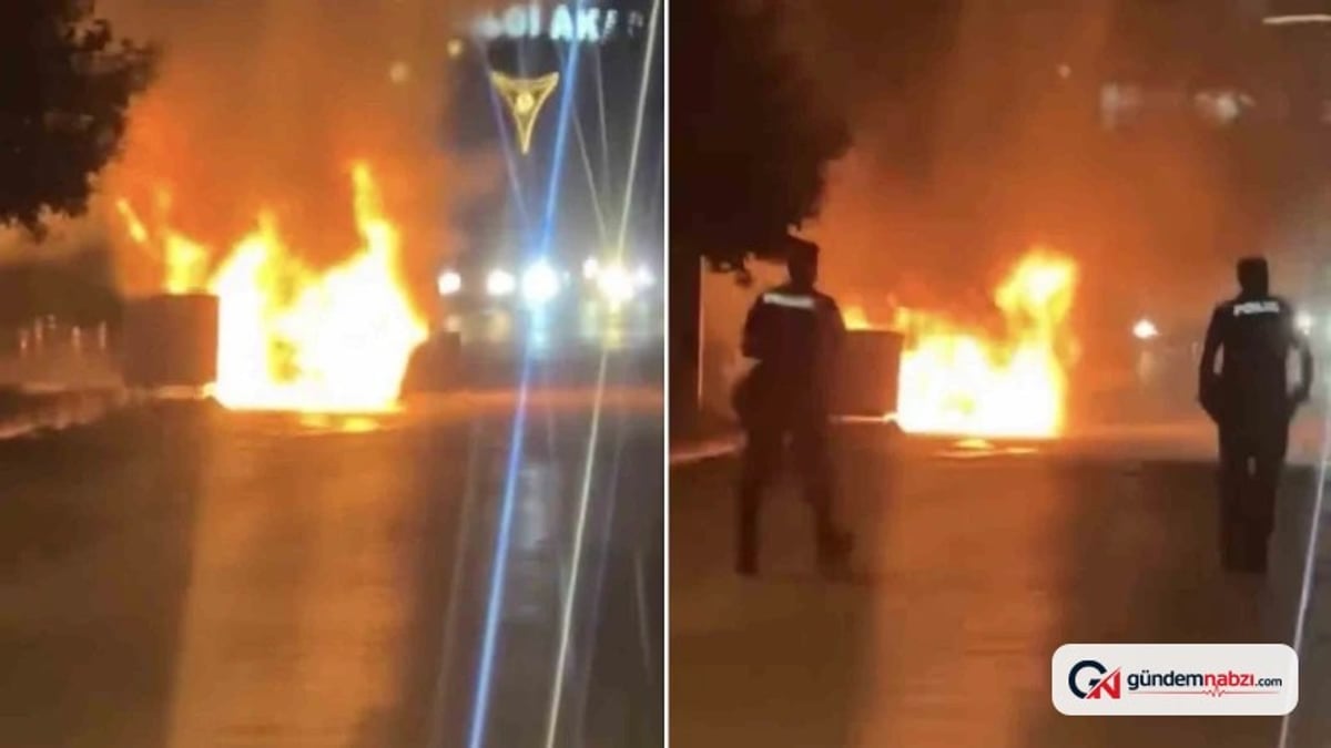 Samsun'da seyir halindeki otomobil yandı