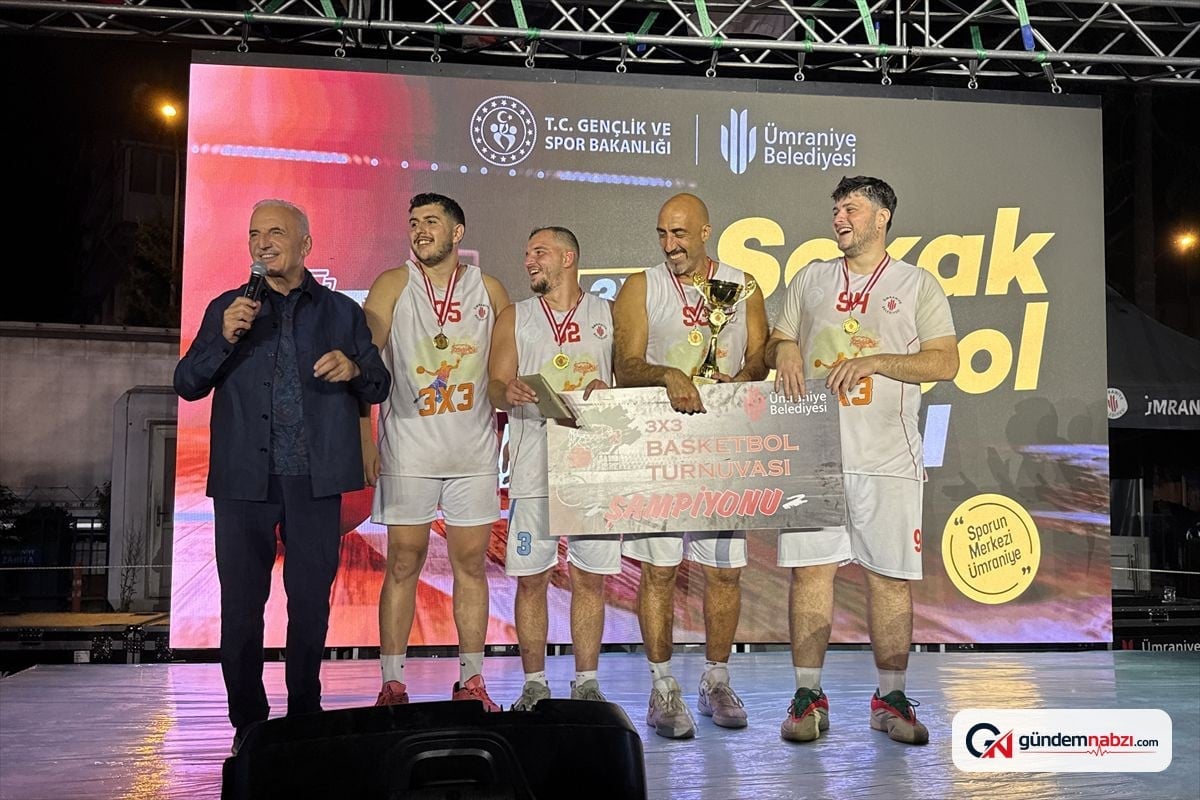 Ümraniye'de 3x3 sokak basketbol turnuvası sona erdi